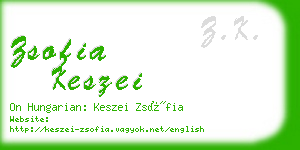 zsofia keszei business card